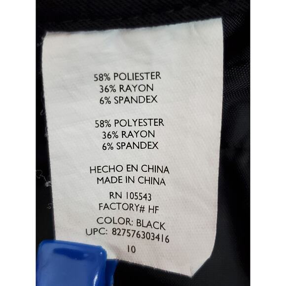 DAISY FUENTES Women's Black Straight Skirt Sz 10 - Picture 8 of 9